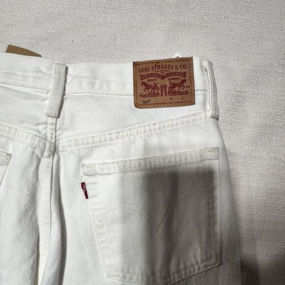 Levi's 501 original 27x30 sit at waist women-button fly white - Picture 8 of 8